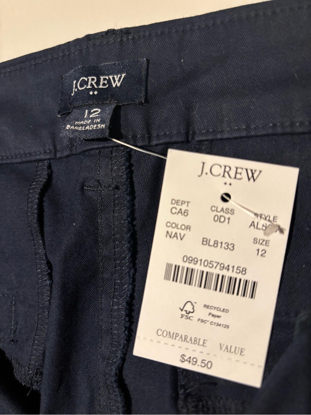 J. Crew Navy Bermuda Shorts - Women's